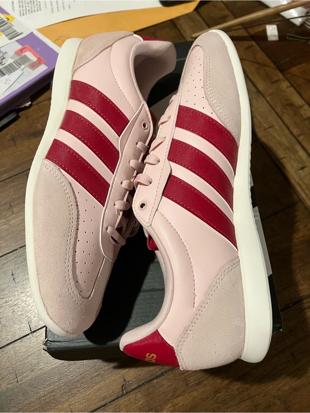 Pink and Red Women’s Adidas Barreda low sz 8.5
